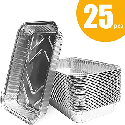 32 cm x 20 cm x 3,3 cm 20 unidades congelar y almacenar bandejas cocinar Bandejas desechables de aluminio para hornear 