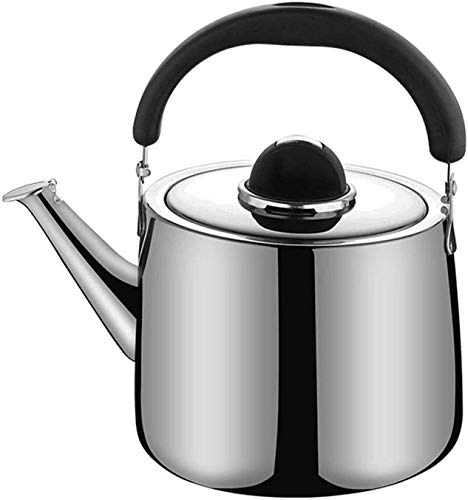 Hervidor de té para estufa de acero inoxidable tetera estufa superior hervidores de inducción para hervir agua caliente mango aislado acabado espejo 0.8L 